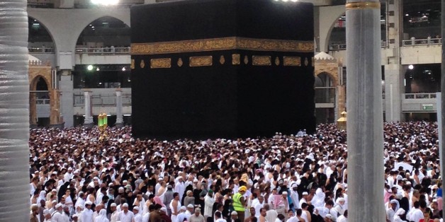 MECCA, Sept. 15, 2016 : Muslim pilgrims are seen around the Kaaba at the Grand Mosque in Mecca, Saudi Arabia, on Sept. 14, 2016. The annual pilgrimage officially ends on Sept. 15. (Xinhua/Wang Bo via Getty Images)