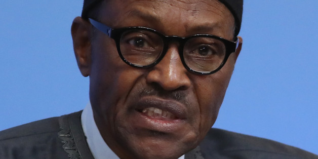 LONDON, ENGLAND - MAY 12: Nigerian President Muhammadu Buhari speaks after British Prime Minister Cameron opened the international anti-corruption summit on May 12, 2016 in London, England. Leaders from many of the worlds nations are gathering in London for the summit, which is aimed at stepping up action to tackle the problem of corruption. REUTERS/Dan Kitwood/Pool