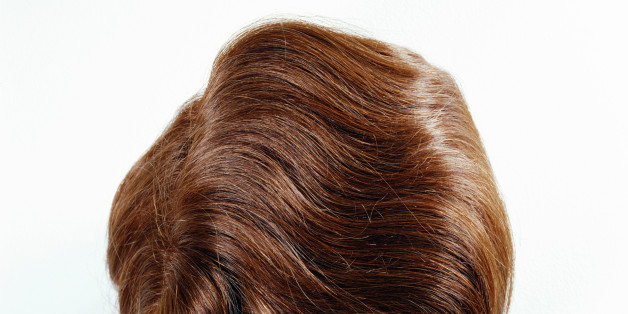 Man's toupee, overhead view