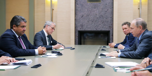 Wirtschaftsminister Sigmar Gabriel zu Besuch beim russischen Präsidenten Wladimir Putin