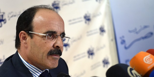 Ilyas el Omari, Vice Secretary General of the Party of Authenticity and Modernity (PAM) speaks during a press conference following the results from Moroccan municipal and regional elections on September 5, 2015 in Rabat. Morocco's Islamists came first in regional elections seen as a test of their popularity after nearly four years in power, but trailed the liberal opposition in municipal polls, results showed. The PAM, a liberal opposition party founded by a politician close to the king, came se