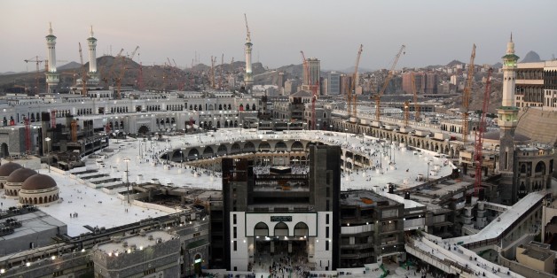 MECCA, Sept. 15, 2016 : Muslim pilgrims are seen at the Grand Mosque in Mecca, Saudi Arabia, on Sept. 14, 2016. The annual pilgrimage officially ends on Sept. 15. (Xinhua/Wang Bo via Getty Images)