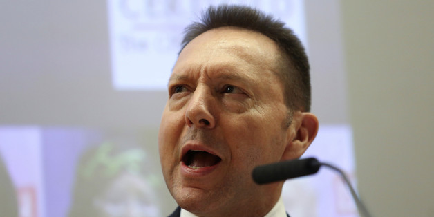 Yannis Stournaras, governor of the Bank of Greece, speaks during his address at the London School of Economics (LSE) in London, U.K., on Wednesday, March 25, 2015. The European Central Bank approved an increase of more than 1 billion euros ($1.1 billion) in the emergency funds available to Greek lenders, two people familiar with the decision said. Photographer: Chris Ratcliffe/Bloomberg via Getty Images