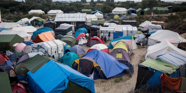 Ein Flüchtlingslager im französischen Calais