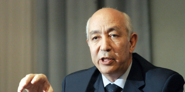 Morocco's Prime Minister Driss Jettou gestures during a news conference in Helsinki, April 7, 2006. Jettou is on a one-day visit to Finland. FINLAND OUT NO THIRD PARTY SALES REUTERS/Kalle Parkkinen/Lehtikuva