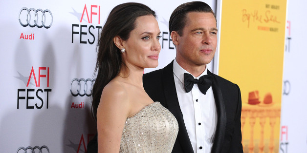 HOLLYWOOD, CA - NOVEMBER 05: Angelina Jolie and Brad Pitt attend the premiere of 'By the Sea' at the 2015 AFI Fest at TCL Chinese 6 Theatres on November 5, 2015 in Hollywood, California. (Photo by Jason LaVeris/FilmMagic)