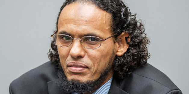 Ahmad al-Faqi al-Mahdi appears at the International Criminal Court in The Hague, Netherlands, August 22, 2016 at the start of his trial on charges of involvement in the destruction of historic mausoleums in Timbuktu during Mali's 2012 conflict. REUTERS/Patrick Post/Pool