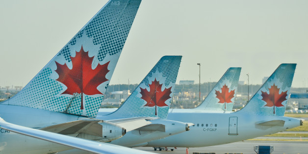 A view of Air Canada planes at Toronto Pearson International Airport. On Wednesday, 20 July 2016, in Toronto, Canada. (Photo by Artur Widak/NurPhoto via Getty Images)