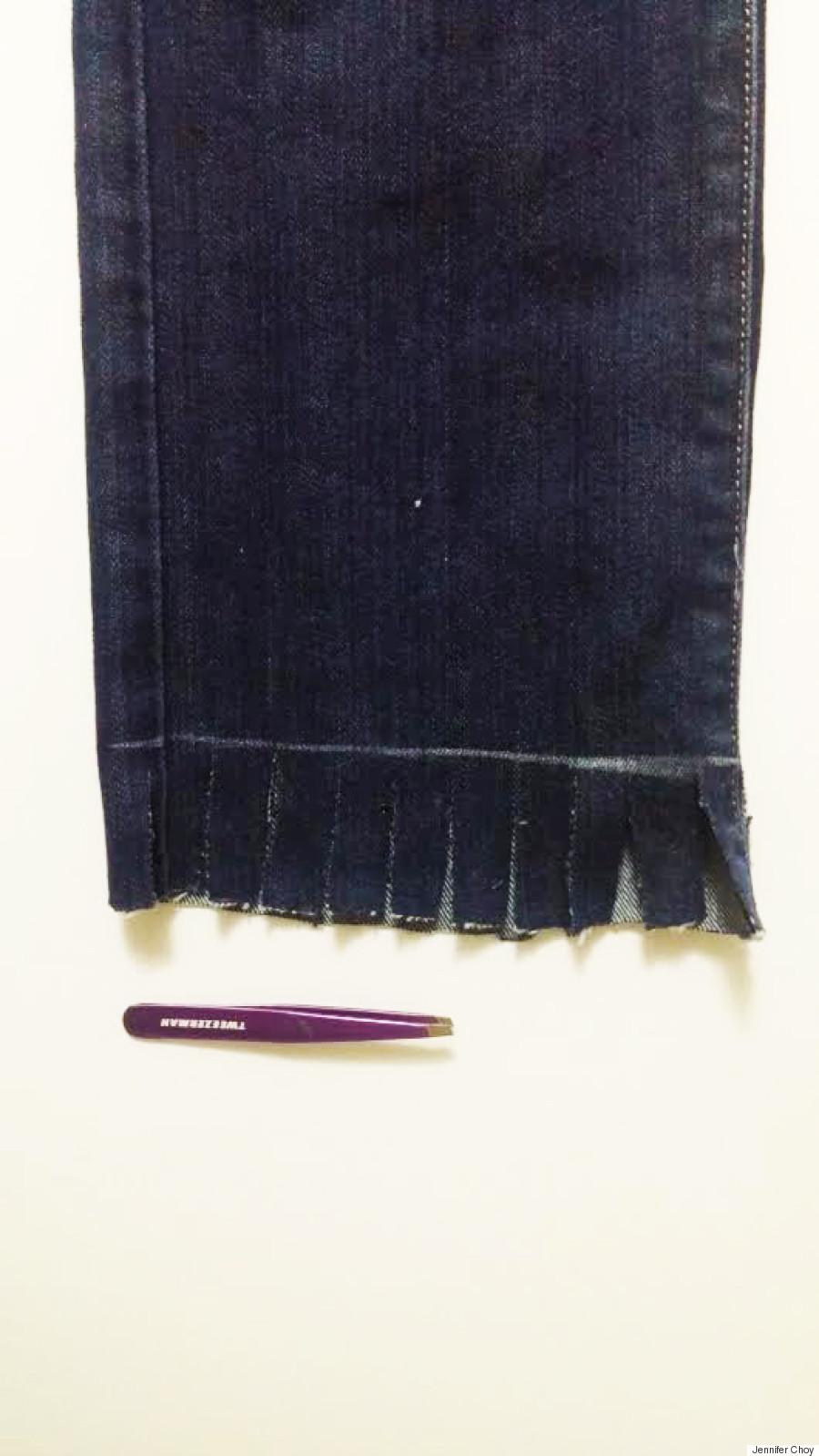 DIY Frayed Jeans How To Fray Your Denim Into Fringed Hem Perfection