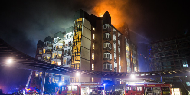 Das Universitätsklinikum Bergmannsheil in Flammen