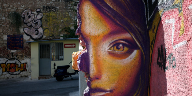 Graffiti in Athens city center, May 13, 2016 (Photo by Giorgos Georgiou/NurPhoto via Getty Images)