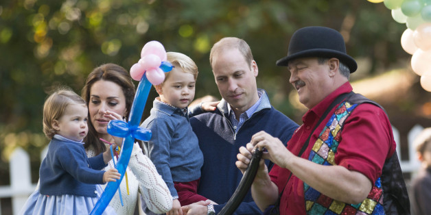 Photo by: KGC-375/STAR MAX/IPx 2016 9/29/16 Prince William The Duke of Cambridge, Catherine The Duchess of Cambridge, Prince George of Cambridge and Princess Charlotte of Cambridge attend a children's party for military families at Government House during the Royal Tour of Canada. (Victoria, British Columbia, Canada)