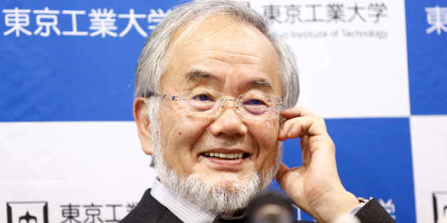Yoshinori Ohsumi, a professor of Tokyo Institute of Technology, smiles during a news conference after he won the Nobel medicine prize at Tokyo Institute of Technology in Tokyo, Japan, October 3, 2016. REUTERS/Kim Kyung-Hoon