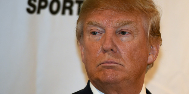 LAS VEGAS, NV - JANUARY 21: Republican presidential candidate Donald Trump attends a news conference before speaking during the Outdoor Channel and Sportsman Channel's 16th annual Outdoor Sportsman Awards at The Venetian Las Vegas during the 2016 National Shooting Sports Foundation's Shooting, Hunting, Outdoor Trade (SHOT) Show on January 21, 2016 in Las Vegas, Nevada. The SHOT Show, the world's largest annual trade show for shooting, hunting and law enforcement professionals, runs through January 23 and features 1,600 exhibitors showing off their latest products and services to more than 62,000 attendees. (Photo by Ethan Miller/Getty Images)