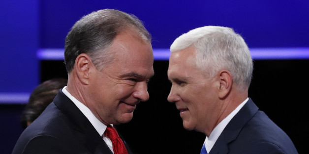 Die Kandidaten als US-Vizepräsidenten Tim Kaine und Mike Pence