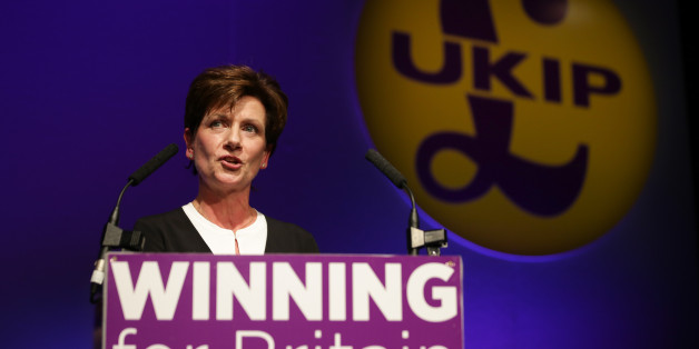 New leader of the anti-EU UK Independence Party (UKIP) Diane James gives an address at the UKIP Autumn Conference in Bournemouth, on the southern coast of England, on September 16, 2016.
Diane James was announced as UKIP's new leader on September 16 to replace charismatic figurehead Nigel Farage. Farage made the shock decision to quit as leader of the UK Independence Party following victory in the referendum on Britain's membership of the European Union.
/ AFP / Daniel Leal-Olivas (Photo credit should read DANIEL LEAL-OLIVAS/AFP/Getty Images)