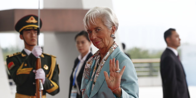 International Monetary Fund Managing Director Christine Lagarde arrives at the G-20 summit in Hangzhou, China, Sept. 4, 2016. (Rolex Dela Pena/Pool Photo via AP)