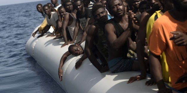 Des migrants au nord de la Libye le 4 octobre 2016