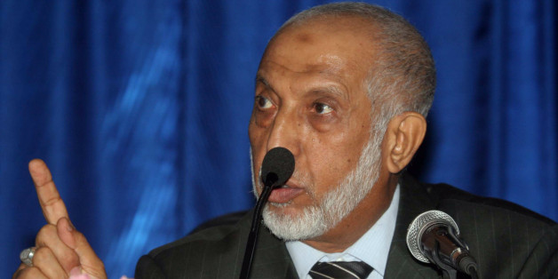 Abdelaziz Belkhadem, secretary general of the National Liberation Front (FLN), speaks during a meeting of the FLN prior to a vote of confidence over Belkhadem's position, in Algiers on January 31, 2013. The central committee of Algeria's ruling party relieved its chief Belkhadem of his duties, an AFP journalist reported. AFP PHOTO/STR (Photo credit should read -/AFP/Getty Images)
