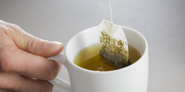 Berlin, Germany - January 26: In this photo illustration a tea bag is brewed in a cup of hot water on January 26, 2016 in Berlin, Germany. (photo illustration by Thomas Trutschel/Photothek via Getty Images)