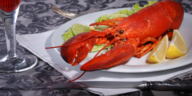 Lobster and wine