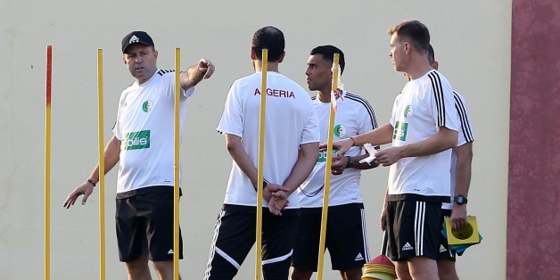 Algeria's coach Milovan Rajevac during training the Algerian national football team in Sidi Moussa Technical Center In anticipation of the match against Cameroon Qualification Word Cup 2018 in Algiers, Algeria on 4 October 2016. (Photo by Billal Bensalem/NurPhoto via Getty Images)