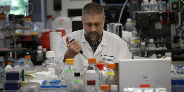 Research scientist Dan Galperin works on Purified Recombinant Zika Enveloped Protein in his laboratory where they are working on developing a vaccine for the Zika virus based on production of recombinant variations of the E protein from the Zika virus at the Protein Sciences Inc. headquarters in Meriden, Connecticut, U.S., June 20, 2016. Picture taken June 20, 2016. REUTERS/Mike Segar