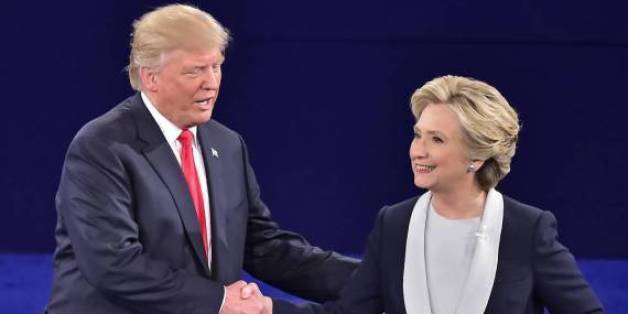 Donald Trump und Hillary Clinton während des TV-Duells