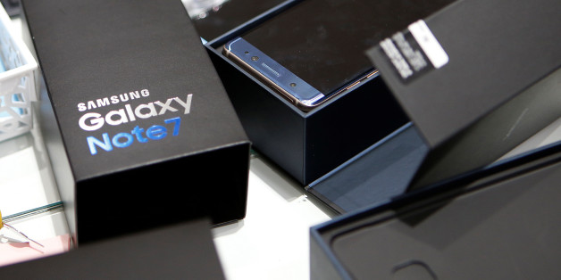 An exchanged Samsung Electronics' Galaxy Note 7 is seen at company's headquarters in Seoul, South Korea, October 13, 2016. REUTERS/Kim Hong-Ji