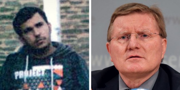 Der terrorverdächtige Dschaber al-Bakr und der Anstaltsleiter der Justizvollzugsanstalt Leipzig, Rolf Jacob