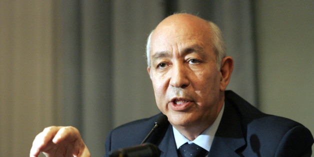Morocco's Prime Minister Driss Jettou gestures during a news conference in Helsinki, April 7, 2006. Jettou is on a one-day visit to Finland. FINLAND OUT NO THIRD PARTY SALES REUTERS/Kalle Parkkinen/Lehtikuva