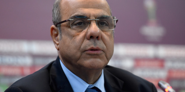 MARRAKECH, MOROCCO - DECEMBER 09: Mohamed Raouraoua, Chairman Organising Committee FIFA Club World Cup, looks on during the press conference after the Organising Committee for the FIFA Club World Cup meeting at the Saphir Ballroom of Sofitel Marrakech on December 9, 2014 in Marrakech, Morocco. (Photo by Lars Baron - FIFA/FIFA via Getty Images)