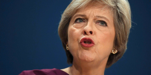 Britain's Prime Minister Theresa May gives her speech on the final day of the annual Conservative Party Conference in Birmingham, Britain, October 5, 2016. REUTERS/Toby Melville/File Photo