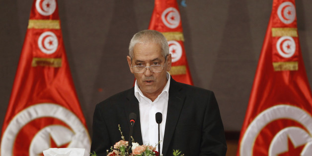 Secretary General of the Tunisian General Labour Union (UGTT) Houcine Abassi speaks during the National Conference for Dialogue, which aims to pave the way for the formation of a transitional government, in Tunis October 5, 2013. Tunisia's ruling Islamists on Saturday began talks with secular opponents to prepare for a transitional government and elections to end political deadlock in the North African country. REUTERS/Zoubeir Souissi (TUNISIA - Tags: POLITICS )