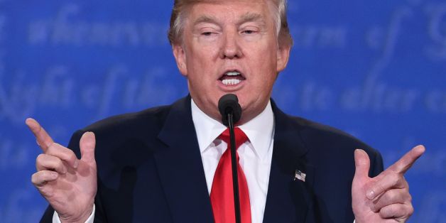 Donald Tump während der Debatte am Mittwochabend