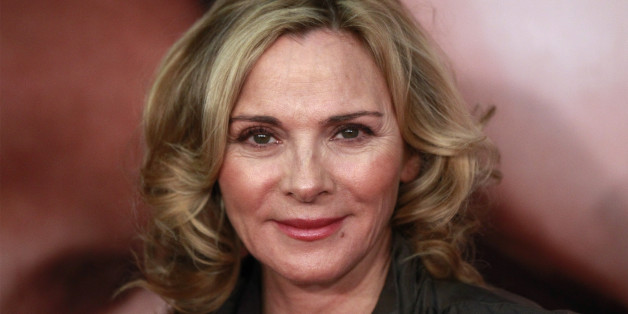 Actress Kim Cattrall arrives for the premiere of the film "The Five-Year Engagement" to begin the 2012 Tribeca Film Festival in New York, April 18, 2012. The premiere of the film starring Jason Segel and Blunt, by the same team behind "Forgetting Sarah Marshall," kicked off the festival which is entering its second decade with organizers promising a broader quality of films from all regions of the world. REUTERS/Lucas Jackson (UNITED STATES - Tags: ENTERTAINMENT)