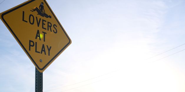 EDITORS NOTE: Graphic content / A caution sign at the Love Ranch legal brothel in Crystal, Nevada, on February 19, 2016. / AFP / Guillaume MEYER (Photo credit should read GUILLAUME MEYER/AFP/Getty Images)