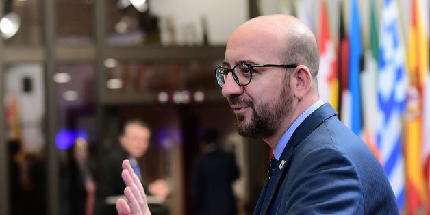 Belgian Prime Minister Charles Michel looks on as he leaves the European Union leaders summit on October 21, 2016 at the European Council, in Brussels.
British Prime Minister Theresa May seeks to allay fears of the disruptive impact of Brexit after a wave of criticism as she addresses European Union leaders at her first EU summit. / AFP / EMMANUEL DUNAND (Photo credit should read EMMANUEL DUNAND/AFP/Getty Images)