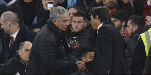 Sèchement battu, Mourinho n'a pas du tout apprécié les célébrations de son homologue italien, Antonio Conte.