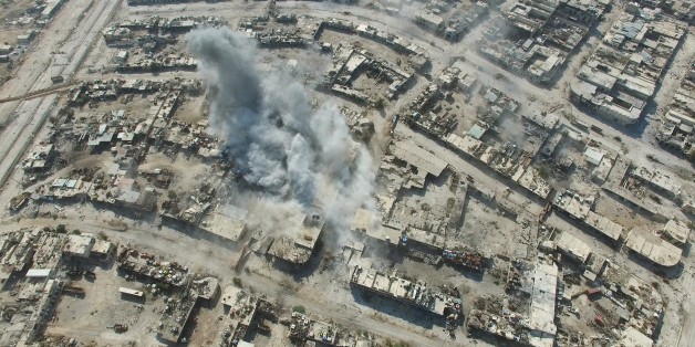 Archivbild: Die Stadt Aleppo unter Beschuss