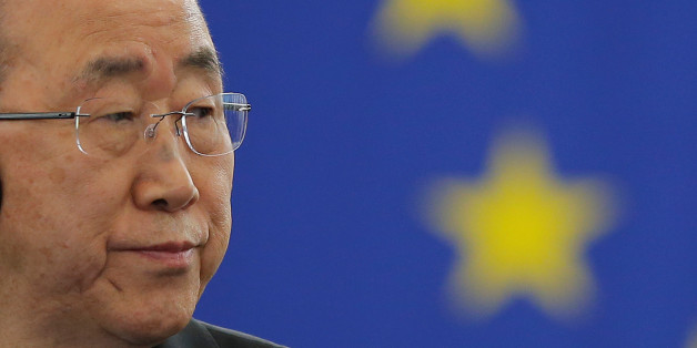 U.N. Secretary General Ban Ki-moon attends a voting session on the Paris U.N. COP 21 Climate Change agreement at the European Parliament in Strasbourg, October 4, 2016. REUTERS/Vincent Kessler