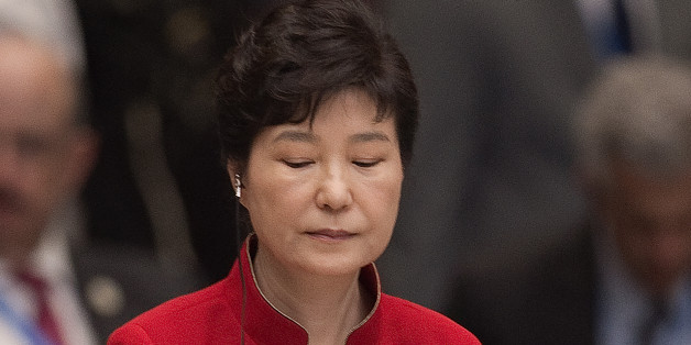 South Korea's President Park Geun-Hye is seated during the opening ceremony of the G-20 Leaders Summit in Hangzhou, China, Sunday, Sept. 4, 2016. (Nicolas Asfouri/Pool Photo via AP)