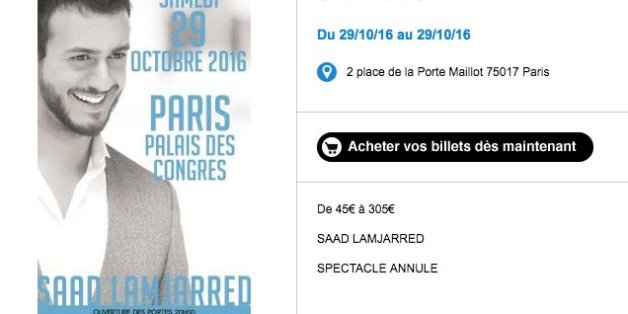 Concert de Saad Lamjarred au Palais des congrès annulé