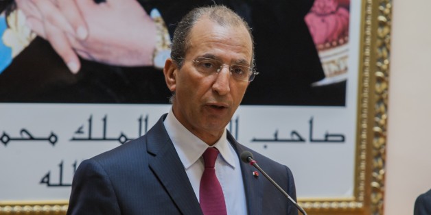 RABAT, MOROCCO - FEBRUARY 14: Moroccan Interior Minister Mohamed Hassad delivers a speech during a joint press conference with French Interior Minister Bernard Cazeneuve (not seen) at the Ministry in Rabat, Morocco on February 14, 2015. (Photo by Jalal Morchidi/Anadolu Agency/Getty Images)