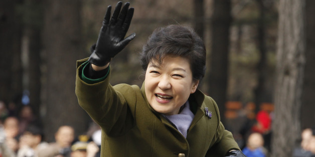 South Korea's new President Park Geun-hye leaves after her inauguration at parliament in Seoul, South Korea, Monday, Feb. 25, 2013. Elected in December, Park is believed to be the first Korean woman to rule in a millennium. (AP Photo/Kim Hong-Ji, Pool)