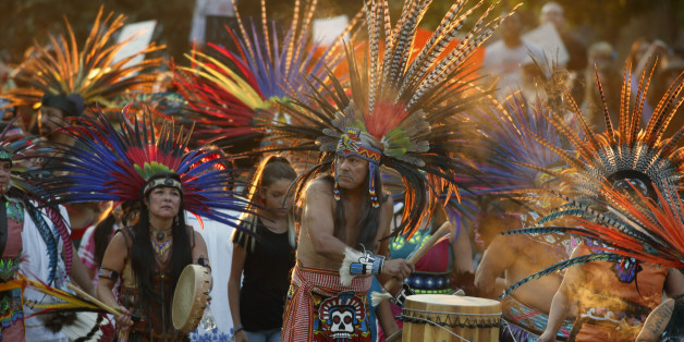 Native Americans head to a rally at the State Capitol in Denver, Colo., Thursday, Sept. 8, 2016, to protest in solidarity with members of the Standing Rock Sioux tribe in North Dakota over the construction of the Dakota Access oil pipeline. The tribe argues that the pipeline, which crosses four states to move oil from North Dakota to Illinois, threatens water supplies and has already disrupted sacred sites. (AP Photo/David Zalubowski)
