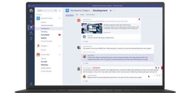 So sieht Microsofts neues Tool Teams aus