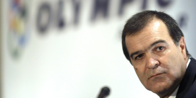 Marfin Investment Group (MIG) executive chairman Andreas Vgenopoulos looks on during a press conference on the launch of operations of Greece's private Olympic Air, at a press conference in Athens, Thursday Sept. 17, 2009. Vgenopoulos said the company, which replaces loss-making state carrier Olympic Airlines, will start flights on Oct. 1 with a fleet of 21 new aircraft, which will be gradually expanded to 32 in a USD1.1 billion (euros 750 million) investment plan. MIG bought the company in March. (AP Photo/Petros Giannakouris)