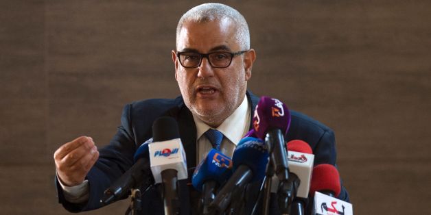 Moroccan Prime Minister and Secretary General of the ruling Islamist Justice and Development Party (PJD), Abdelilah Benkirane, speaks during a conference in Sale on October 22, 2016. / AFP / FADEL SENNA (Photo credit should read FADEL SENNA/AFP/Getty Images)