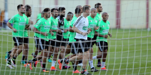 Training session of the Algerian national football team in Sidi Moussa Technical Center In anticipation of the match against Cameroon Qualification Word Cup 2018 in Algiers, Algeria on 4 October 2016 (Photo by Billal Bensalem/NurPhoto via Getty Images)